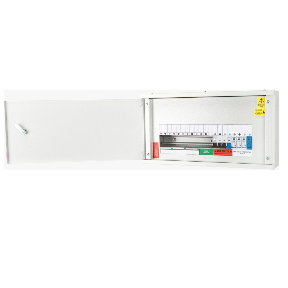 Live Electrical | TPNH05-100S | 4 Way TP&N Distribution Board | 100A Main Switch | SPD 2 Live Electrical | TPNH05-100S | 4 Way TP&N Distribution Board | 100A Main Switch | SPD