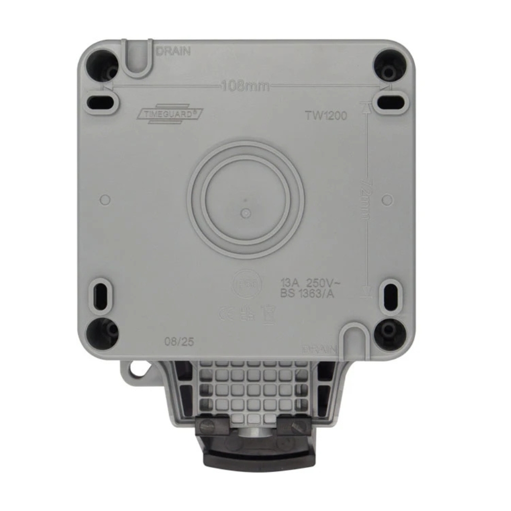 Timeguard | TW1200 | Weathersafe IP66 1 Gang Enclosure | Grey/Black 2 Timeguard | TW1200 | Weathersafe IP66 1 Gang Enclosure | Grey/Black