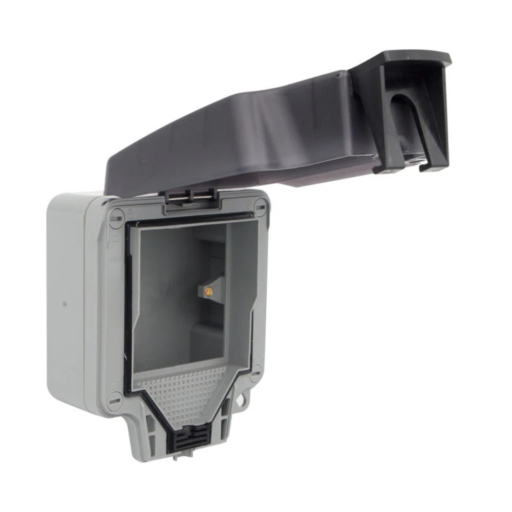 Timeguard | TW1200 | Weathersafe IP66 1 Gang Enclosure | Grey/Black 1 Timeguard TW1200 Weathersafe IP66 1 Gang Enclosure