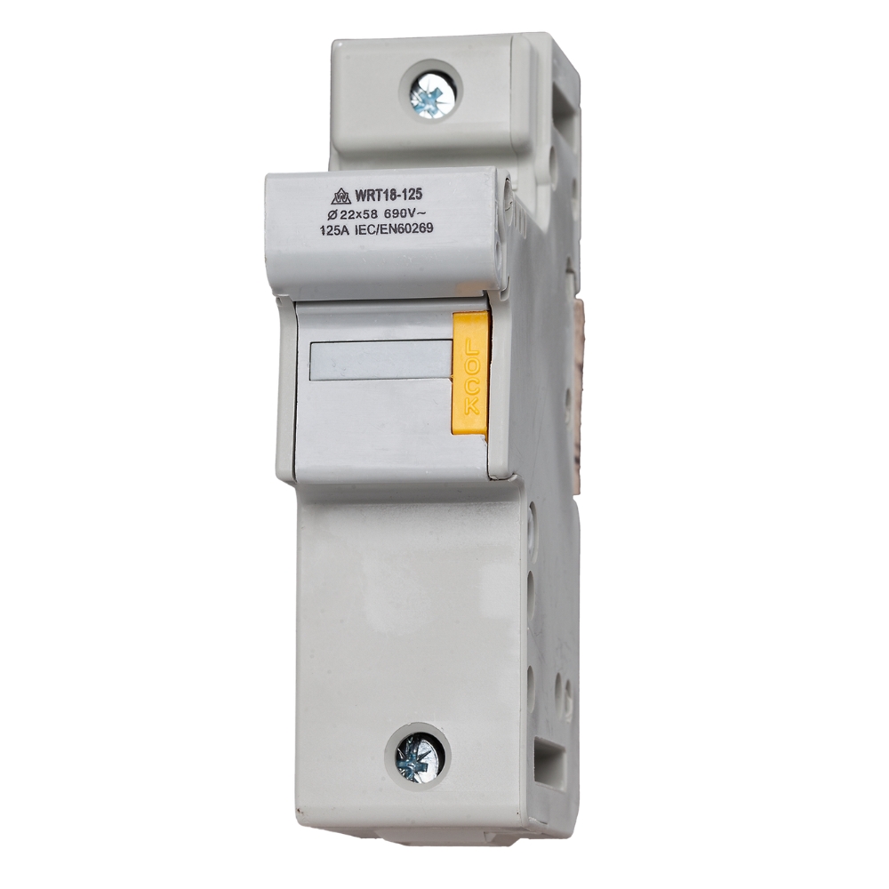WCED | WRT18-125 | 1 Pole 100A Fuse Holder | 22x58mm 1 WCED WRT18-125 1 Pole 100A Fuse Holder