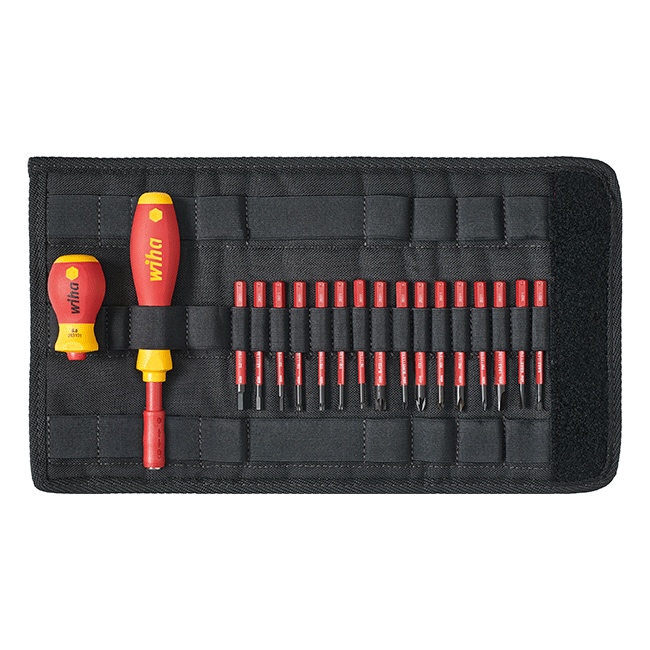Wiha | WH 41231 | slimVario Electric Screwdriver & Bit Set | 19 Piece 1 Wiha slimVario Electric Screwdriver Bit Set 19 Piece