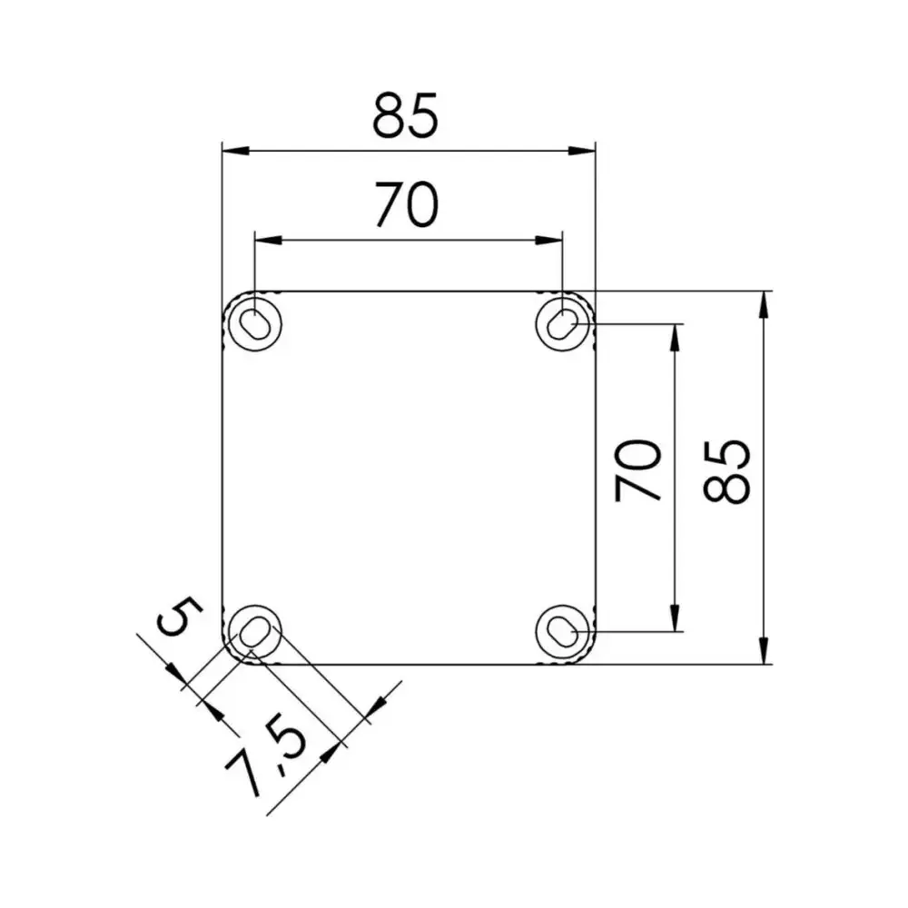 Wiska | COMBI 308/5 BK | Junction Box | Black | 85x85x51mm | 4mm² Terminal Block 4 Wiska COMBI 308/5 BK (Black)