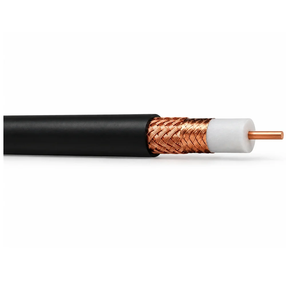 Webro | WF100 | Foam Coax Cable PVC | 100m | Black 1 Webro WF100 Foam Coax Cable 100m Black