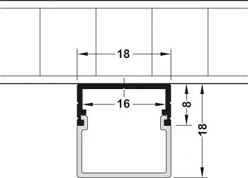 Hafele | 833.72.988 | Loox5 2192 Aluminium LED Profile | Rectangular | 2500mm 3 Hafele | 833.72.988 | Loox5 2192 Aluminium LED Profile | Rectangular | 2500mm