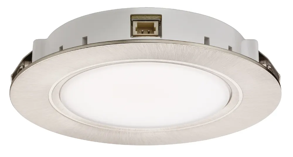 Hafele | 833.85.456 | Loox5 LED 3116 CCT Spot Light Set with Driver | 24V | Triangular Surface Bezel | Stainless Steel 1 Hafele 833.85.456 24V CCT Triangular LED Spot Light Set with Driver