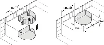 Hafele | 850.00.963 | Connect Mesh Kinetic Double Door Sensor Set | Black 5 Hafele | 850.00.963 | Connect Mesh Kinetic Double Door Sensor Set | Black