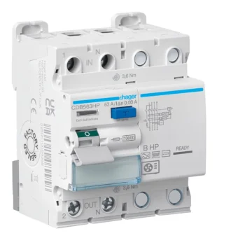 Hager | CDB540HP | Type B HP RCCB for Heat Pumps | 1P+N 30mA | 40A