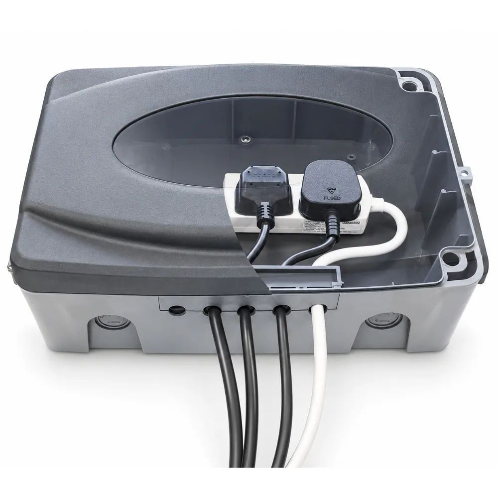 Niglon | WPB4RS | Hurricane IP55 Weatherproof Power Box | 4 Gang 5m Socket 1 Niglon WPB4RS IP55 Weatherproof Power Box