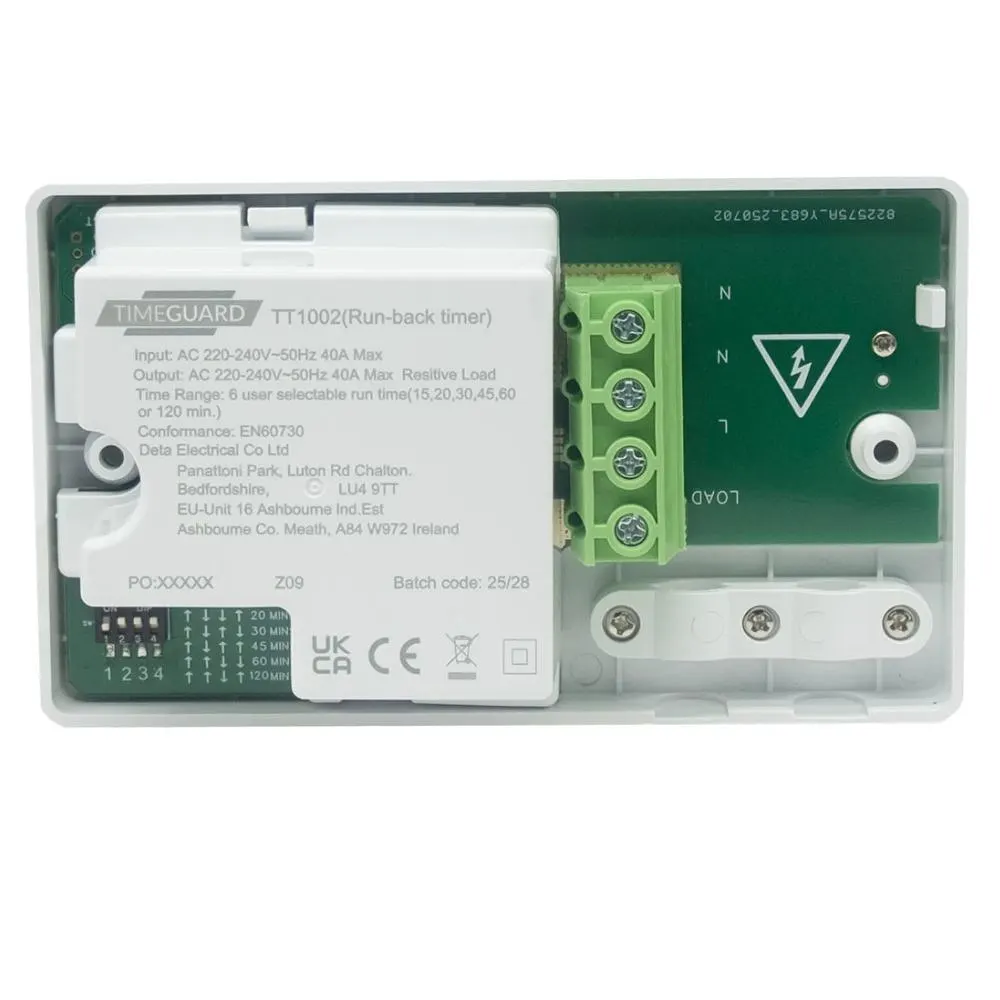 Timeguard | TT1002 | HobGuard 2 Gang 40A Hob Timer Switch | White Glass 2 Timeguard | TT1002 | HobGuard 2 Gang 40A Hob Timer Switch | White Glass